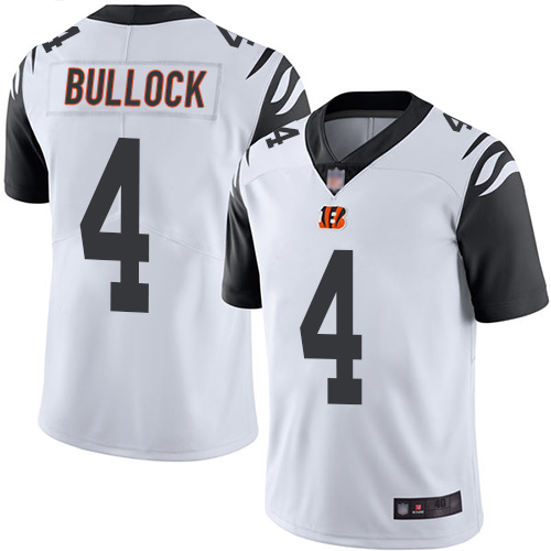 Cincinnati Bengals Limited White Men Randy Bullock Jersey NFL Footballl #4 Rush Vapor Untouchable->cincinnati bengals->NFL Jersey